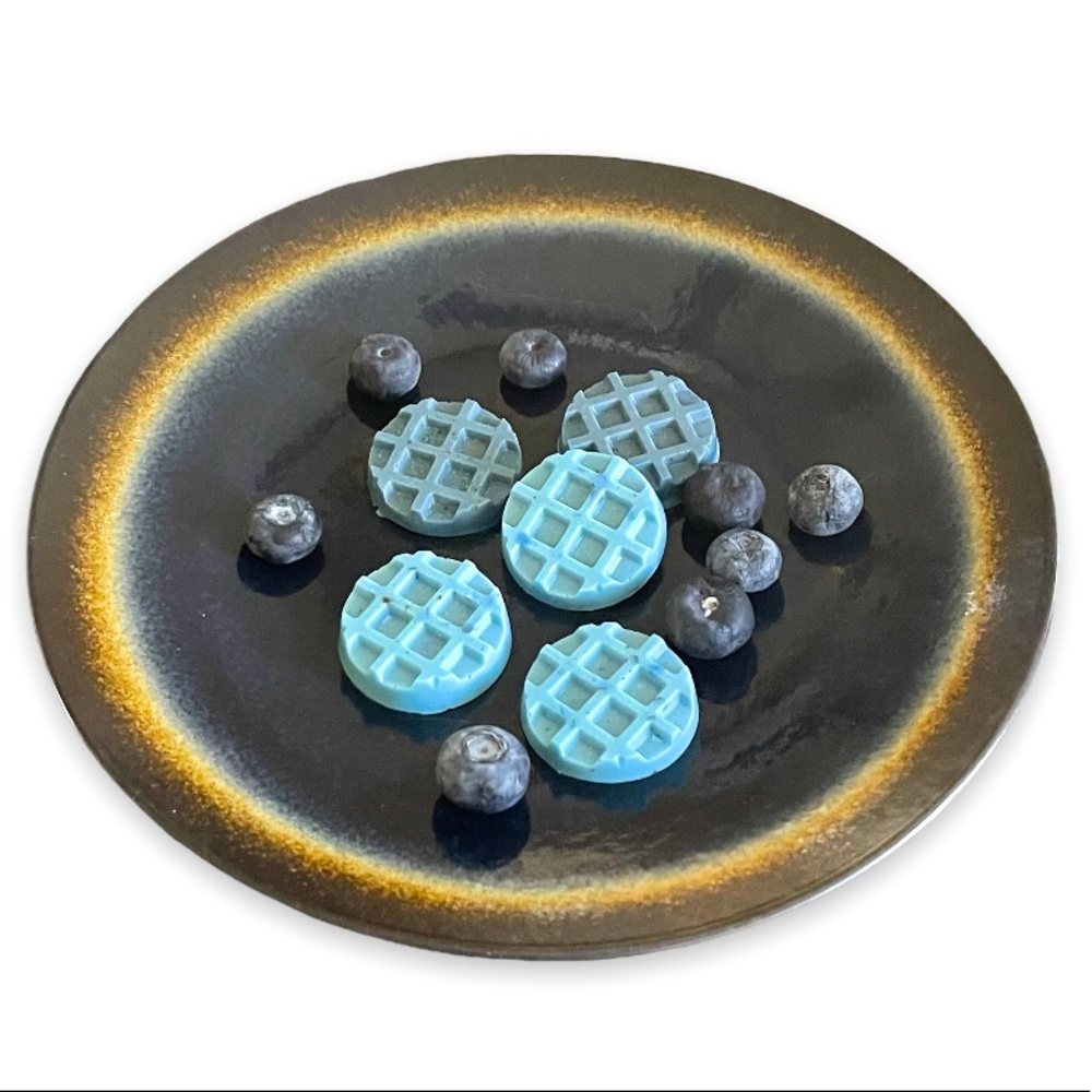 New VintageBitch Gifts - Handmade Organic Blueberry Waffle Mini Soaps 5 Pcs